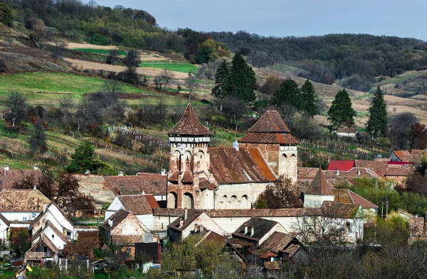 Igreja Fortificada de Valea Viilor, Transilvânia marco em romano — Fotografia de Stock