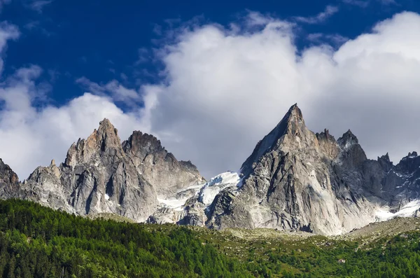 Aiguille 드 미디, 샤모니 스톡 사진