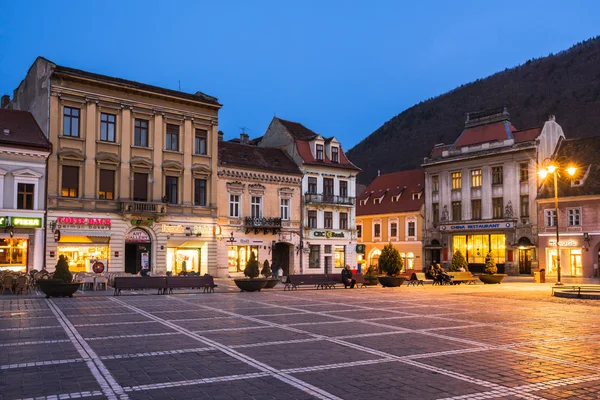 A Tanács square, Brassó, Románia — Stock Fotó