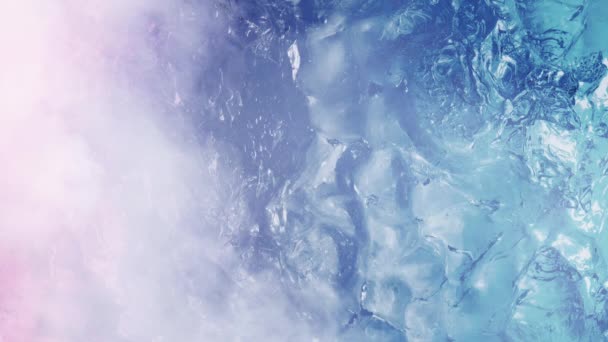 動き霧のあるカラフルな氷の背景 — ストック動画