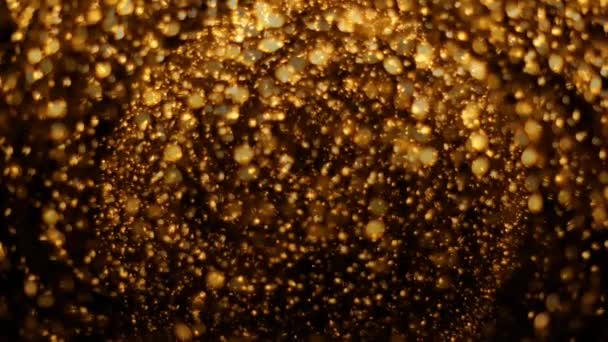 Beweging Goud Bokeh Wazig Abstracte Achtergrond Illustratie — Stockvideo