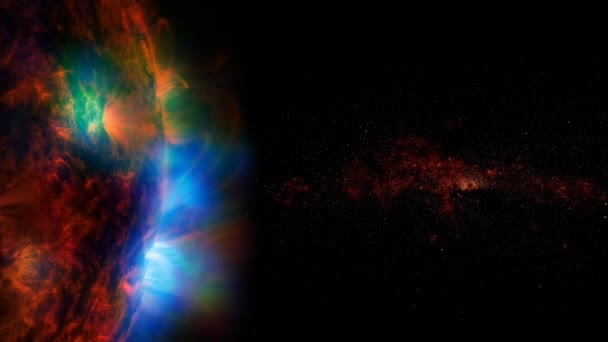 Sonne Auf Weltraumhintergrund Elemente Dieses Von Der Nasa Bereitgestellten Bildes — Stockvideo