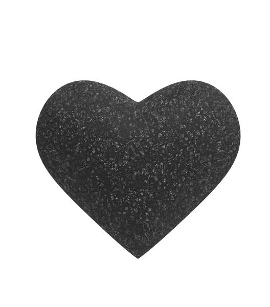 Asphalt Heart Icon Isolated White Background Illustration — Stock Photo, Image