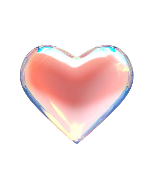 Colorful Heart Icon Isolated White Background Illustration — 스톡 사진