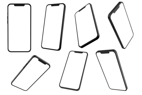 Mockup Szablonu Telefonu Komórkowego Ilustracja — Zdjęcie stockowe