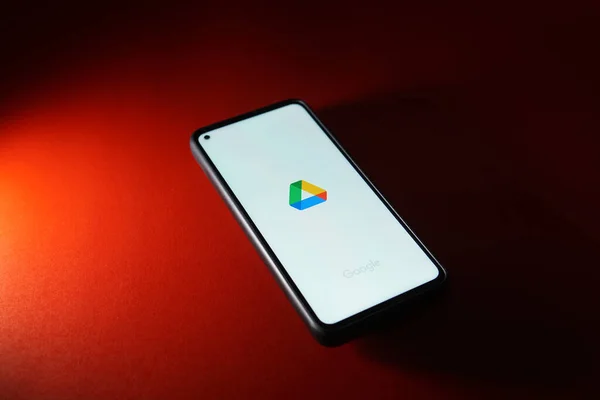 Bangkok Thailand Mei 2022 Google Drive Applicatie Logo Smartphone Android — Stockfoto