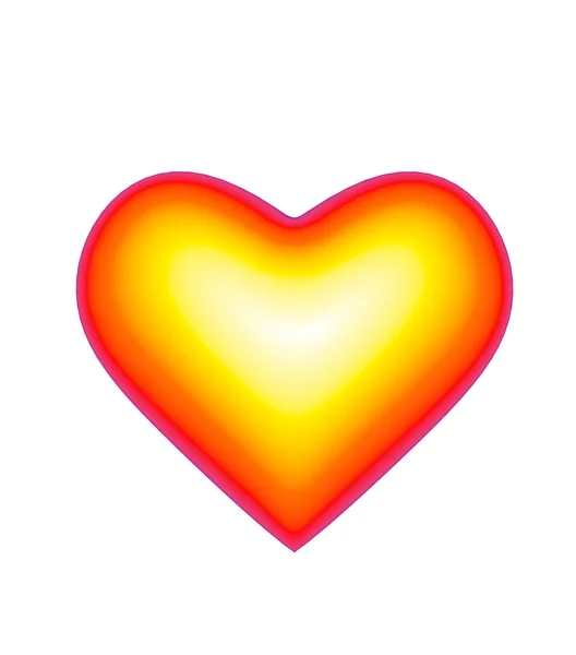 Heart Icon Isolated White Background Illustration — ストック写真
