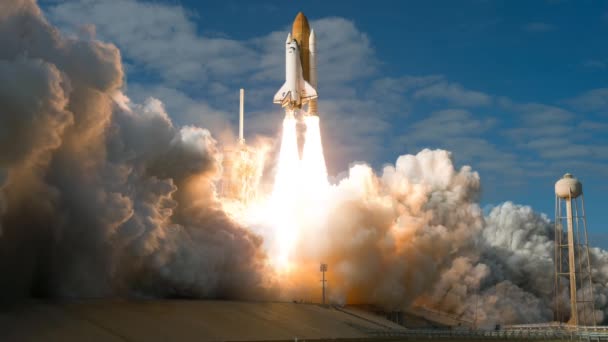 Space Shuttle Stijgt Ruimte Elementen Van Deze Afbeelding Geleverd Door — Stockvideo