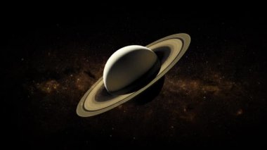Halkaların Satürn 'ün etrafında hareketi. Bu görüntünün elementleri NASA tarafından desteklenmektedir.