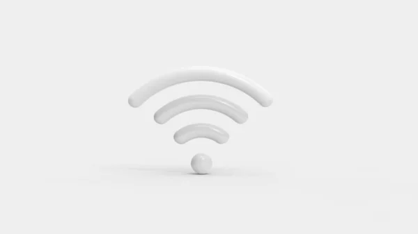 Wifi Icon Isolated White Background Rendering — Stock fotografie
