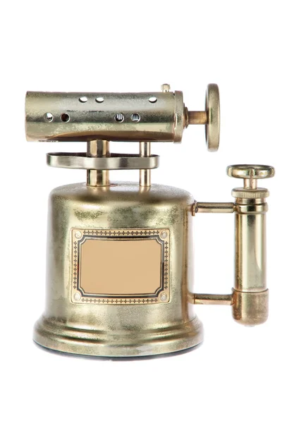 Antique gas lighter. On a white background. — Stock Photo, Image