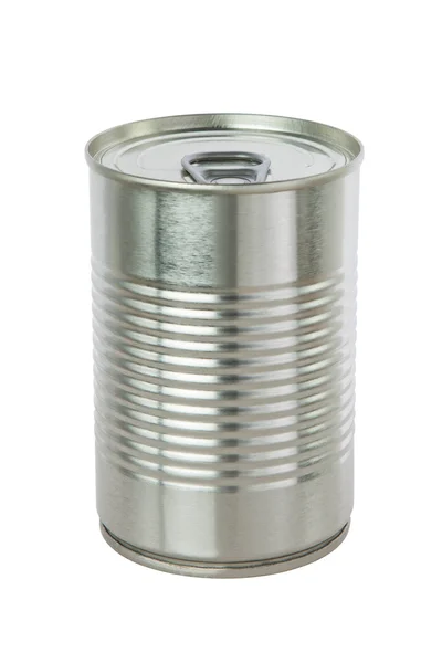Aluminum tin can on a white background. — Stock Photo, Image