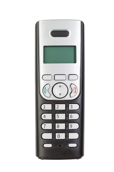 Telefone sem fio moderno, close-up. sobre um fundo branco. — Fotografia de Stock