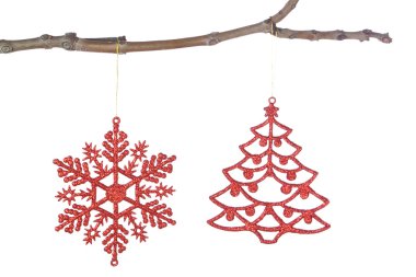 Noel ağacı için dekoratif süsler.