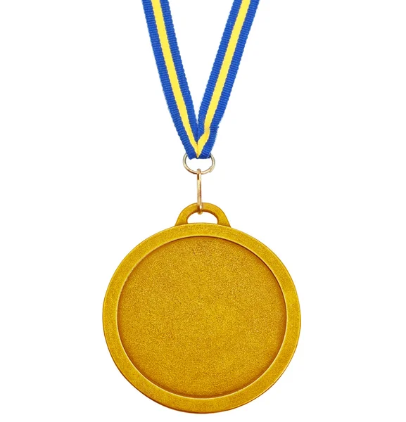 Médaille d'or pour réussir en affaires. sur un fond blanc. — Photo