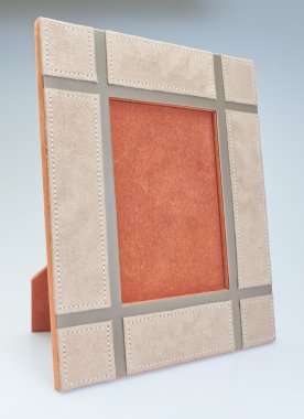 Dekoratif çerçeve çizgili deri fotoğraf.