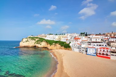 carvoeiro Beach ile Portekiz villa açık mavi deniz. İçinde