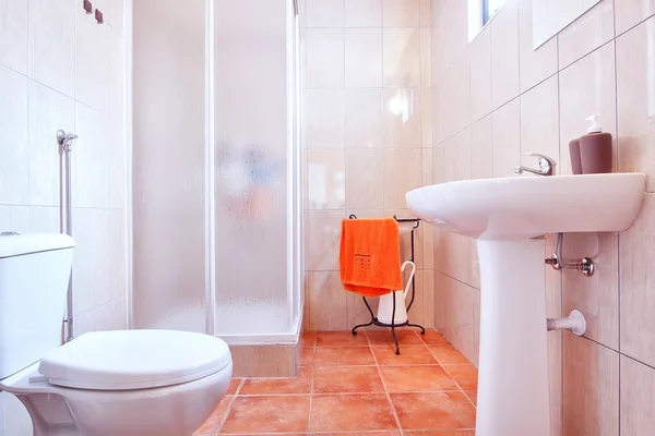 Toalett dusch badrum. klassisk stil. — Stockfoto