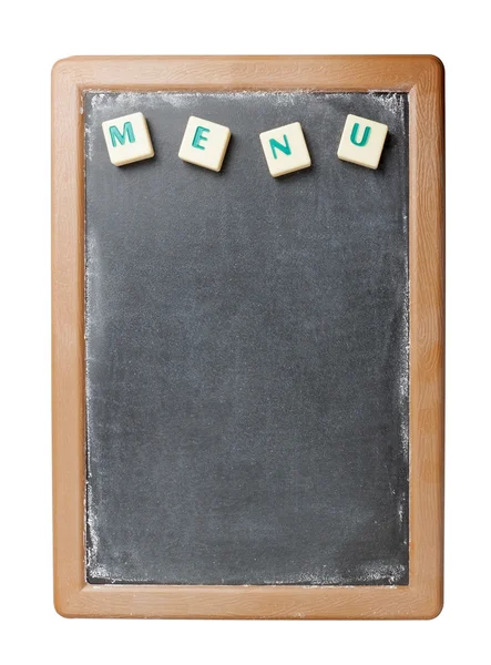 Chalk board and the word menu for restaurants bars. Frame. — Stock Photo, Image