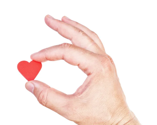 Mano Man un cuore umano. simbolo di salute e amore. — Foto Stock