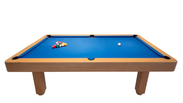 Billiard table with balls for the game. On a white background. — Stock Photo, Image