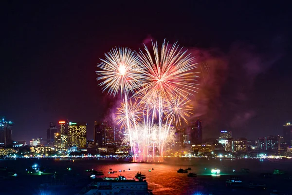 Pattaya Fireworks Festival November 26Th November 27Th 2021 Biggest Event — Stock Photo, Image