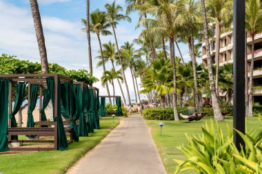 Kaanapali Plajı, Maui 'de tahta kaldırım.