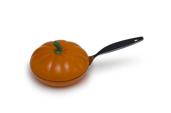 Orange frying pan isolated — Stock Photo, Image