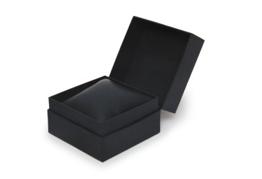 beyaz izole açık siyah hediye kutusu