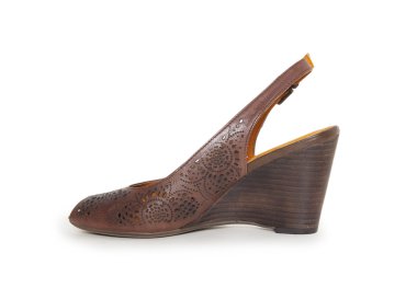 Kadınların yüksek topuk ayakkabı beyaz arka plan