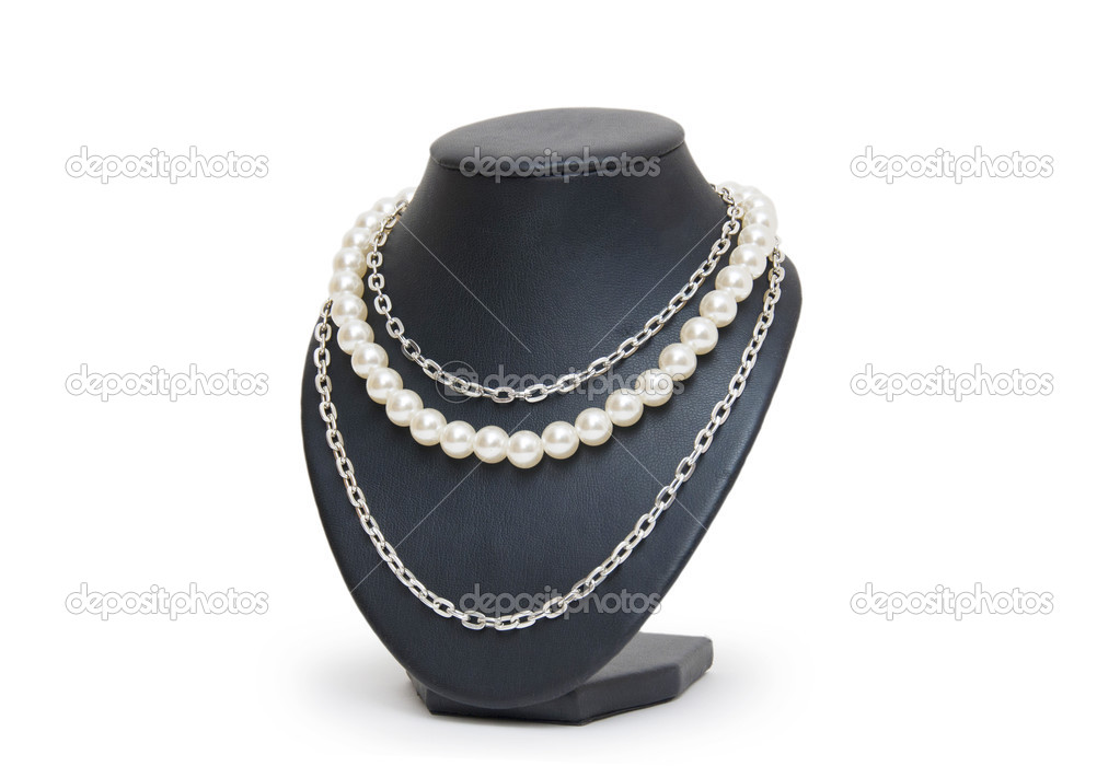 Necklace isolated on the white background