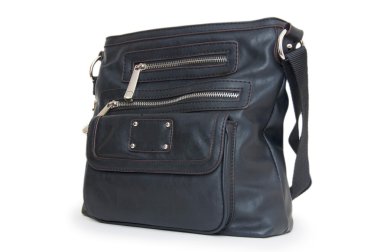 Kadın çantası beyaz arka planda izole edilmiş.