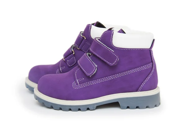 Purple Childrens Boots — Stock Photo, Image