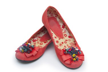 Bale ayakkabıları beyazda izole edilmiş.