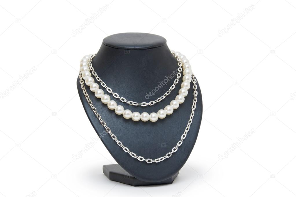 Necklace isolated on the white background