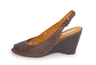 Kadınların yüksek topuk ayakkabı beyaz arka plan 