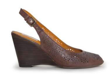 Kadınların yüksek topuk ayakkabı beyaz arka plan 