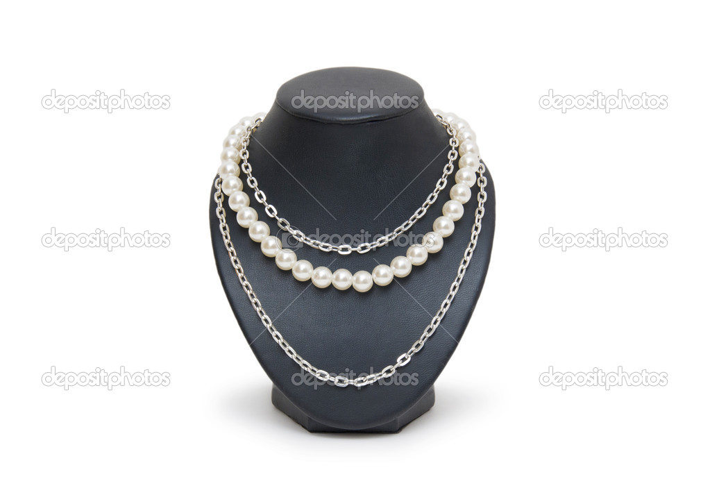 Necklace isolated on the white background