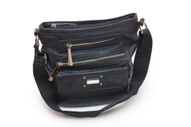 Kadın çantası beyaz arka planda izole edilmiş. 