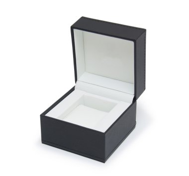 beyaz izole açık siyah hediye kutusu 