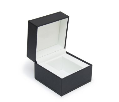 beyaz izole açık siyah hediye kutusu 