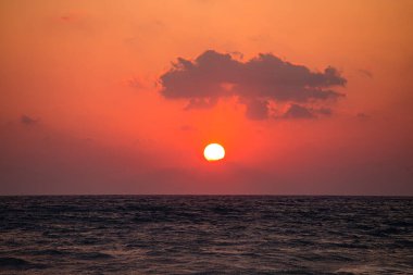Paphos Kıbrıs Tatillerinde Günbatımı