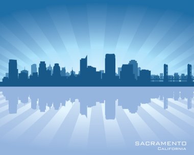 Sacramento, California skyline clipart