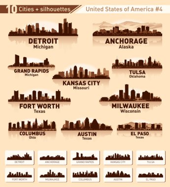 Manzarası şehir küme. ABD # 4 10 şehirler