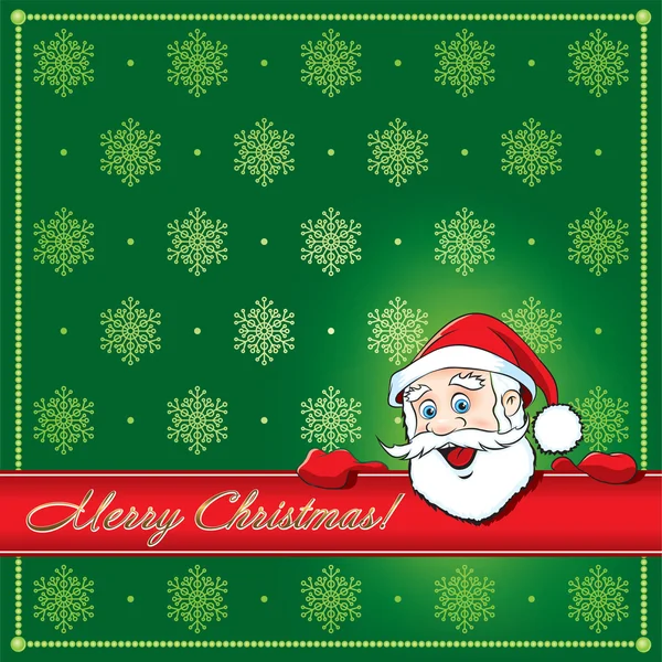 Christmas Santa Greeting card — Stock Vector