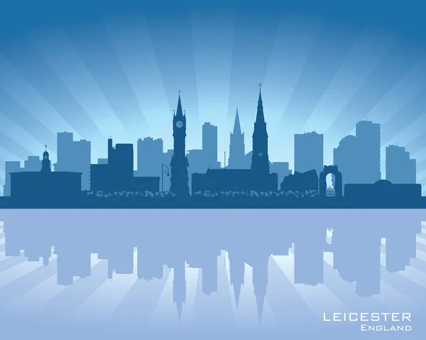 Leicester, Angleterre skyline . — Image vectorielle