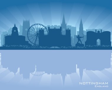 Nottingham, İngiltere'de manzarası