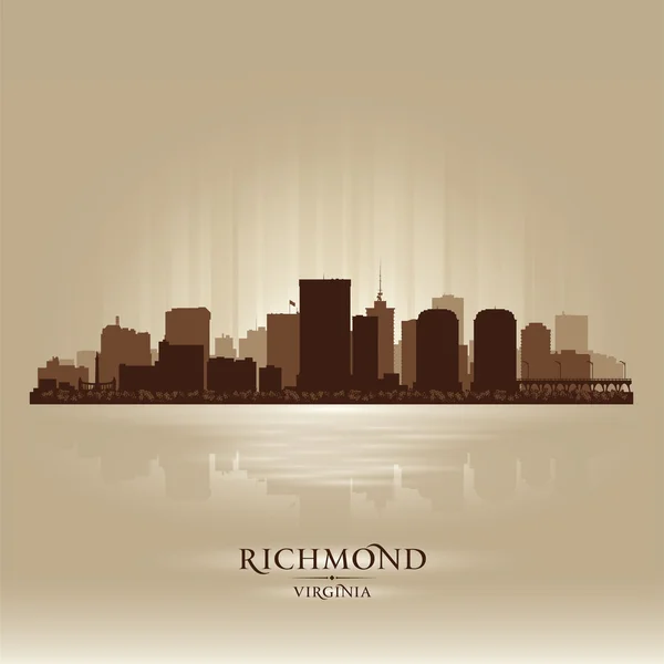 Richmond, virginia skyline stad silhouet — Stockvector