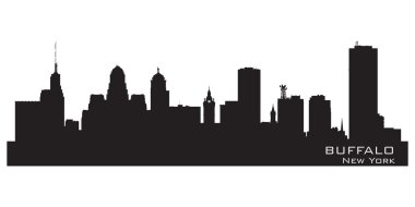 Buffalo, new york. Detaylı şehir silueti