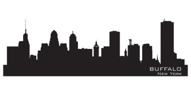 Buffalo, New York. Detailed city silhouette clipart